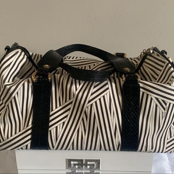 Henri Bendel Disturbed Stripe Medium Duffel - Picture 8 of 14